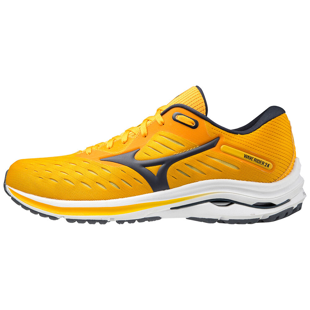 Mizuno Wave Rider 24 - Erkek Koşu Ayakkabısı - Sarı Türkiye (OFDWPX-516)